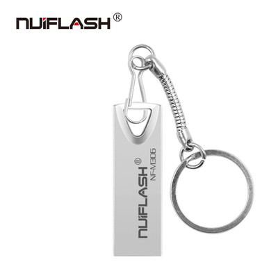 

usb flash drive 64GB 32GB 16GB 8GB 4GB pen drive pendrive waterproof metal silver u disk memoria cel usb stick gift KEY RING