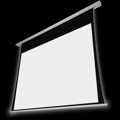 

T4HBCA - 169 HDTV Premium In-ceiling motorized tab-tensioned projection screen - 4K White Woven Acoustically Transparent