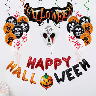 

Willstar Tricky Skull Party Halloween Balloon-Halloween Skull Set