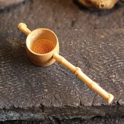 

Handmade Natural Eco Friendly Bamboo Joint Long Handle Loose Tea Leaf Strainer