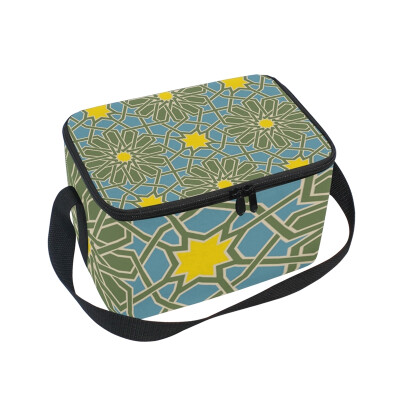 

ALAZA Insulated Lunch Box Roma Decorative Pattern6 Lunch Bag for Men Women Portable Tote Bag Cooler Bag