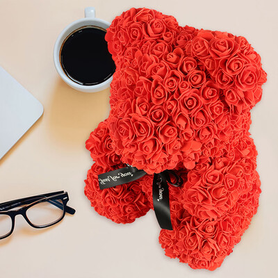 

Simulation Creative Rose Flower Bear Valentines Day Gift