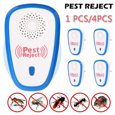 

1 4Pc High-Power Ultrasonic Pest Repeller ABS Material British Regulations Indoor Electronic Pest Control Repeller