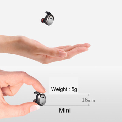 

TWS Mini Wireless Bluetooth Earphone Sports Stereo CVC 60 Active Noise Cancelling Earbuds Headset with Mic Music for phones