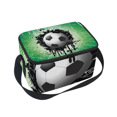

ALAZA Lunch Box Insulated Football Pattern Lunch Bag Large Cooler Tote Bagfor Men Women