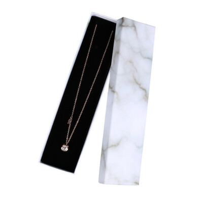 

1pcs White Good Different Size Marbling Kraft Paper Box For EarringRingBraceletNecklace Jewelry Gift Bag Box