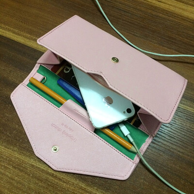 

LKX New Style Envelope Designer Clutch Wallets For Women Hasp Pocket To Coin Card Holder Female Purses Long Wallet Ladies