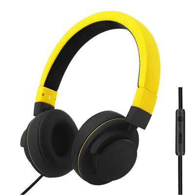 

GORSUN GS788 HiFi Adjustable Headset Earphone 35mm Wired Foldable Headphone with Microphone Volume Control for CellphonePC