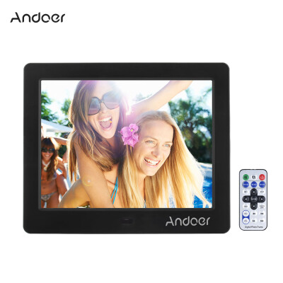 

Andoer 8" HD Wide Screen High Resolution Digital Photo Picture Frame Alarm Clock MP3 MP4 Movie Player with Remote Control Christ