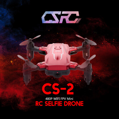 

CS-2 Mini RC Drone with Camera 720P Wifi FPV Gesture Shoot for Beginner Training Christmas Gift RC Quadcopter