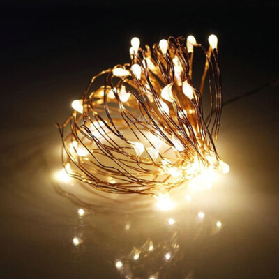 

DengZhan 10M 100LED 3AA 45V Battery Powered Waterproof Decoration Led Copper Wire Lights String