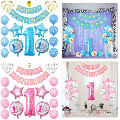 

Happy Birthday Balloon Baby Birthday Party Decoration Kids Event Supplies Air Balloons Baby Shower Foil Balloon