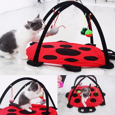 

Willstar Pet Cat Play Bed Activity Tent Playing Toy Exercise Kitten Pad Mat Bells House