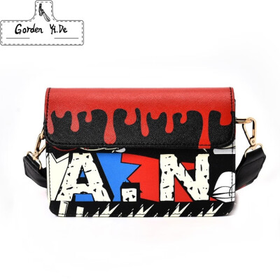 

Small Wide Strap Shoulder bag 2019 Women Mini Print Crossbody bag womens Leather handbag Hip hop Clutch Bags For Ladies