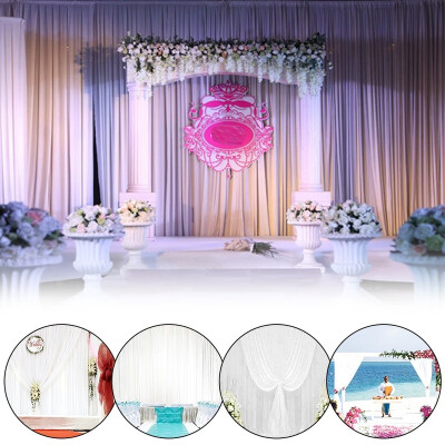 

2X2M White Stage Wedding Backdrop Photography Background Draping Curtains Swags Party Supplies