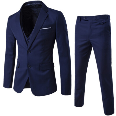 

AOWOFS high quality business casual suit three-piece groom groomsmen wedding suit suit XY05