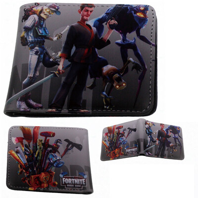 

Fortress Night Game Peripheral Purse PU Leather Embossed Short Student Wallet Birthday Gift