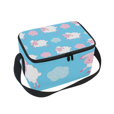 

ALAZA Lunch Box Cute Lambskin Children Insulated Lunch Bag Large Cooler Tote Bagfor Men Women
