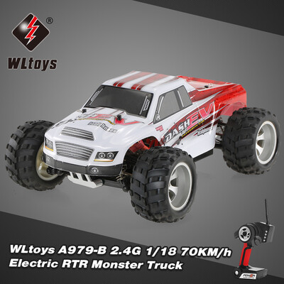 

WLtoys A979-B 24G 118 Scale 4WD 70KMh High Speed Electric RTR Monster Truck RC Car
