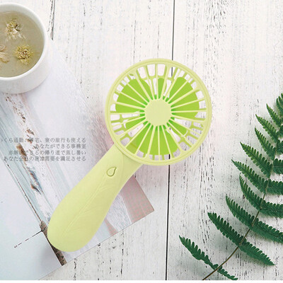 

New cartoon orange fan Childrens outdoor hand holding mini fan portable environmental USB charging fan