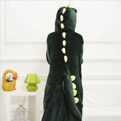 

Winter Kigurumi For WomenMen Warm Flannel Adult Homewear Loungewear Sleep Couple Animal Pajamas Halloween Cosplay