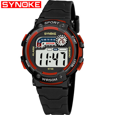 

SYNOKE 9748 Child Watch Sport Watch Luminous Alarm Digital Waterproof Wrist Watch kid Watch
