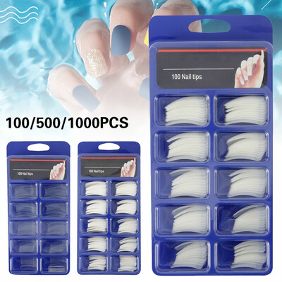 

5001000pcs Half Paste Fake Nail Acrylic White Beauty Manicure Tools