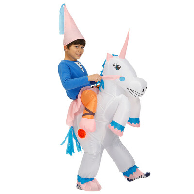 

Party Inflatable Unicorn Children Funny inflatable costume Unicorn knight suit Unicorn disguise dress up activities party