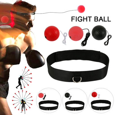 

US Fight Ball Reflex Boxing Trainer Training Boxer Speed Punch Head Cap String