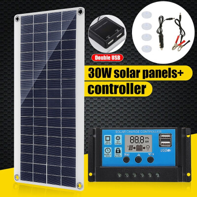 

30W 12V 24V Double USB Output Ports Solar Charging Panel Board for HomeOutdoor Camping Car