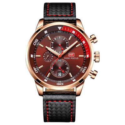 

BOFUTE Male Watches Sports Watch Luminous Calendar Waterproof Genuine Leather Strap 0017G