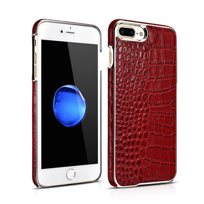 

phone shell Case For iphone 7 7plus 47 inch Electroplating Crocodile Embossed Genuine cow Leather Luxury Back Cover 55 inch