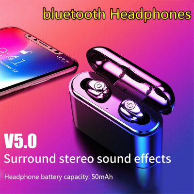 

Portable Wireless Bluetooth Headset Built-in 2200mAh1000mAh Power Bank Charging Hand-free Calling Headphone Sport In Ear Earbuds