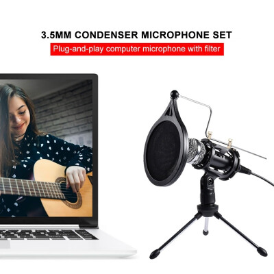 

Professional Computer Condenser Microphone with Stand for Android Phone PC Microphone 35mm Jack Microfone Karaoke Mic