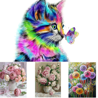 

Willstar DIY Diamond Painting Mosaic Cross Stitch Kit Flower Home Decoration Gift Frameless