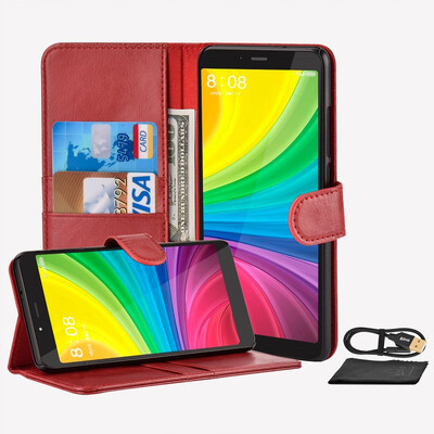 

Kiirie Wallet Case Xiaomi Redmi Note5 PU Leather Case With Kickstand Card Slots Magnetic Clasp&Card Holder