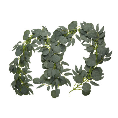 

Willstar 1PC 656 ft Artificial Eucalyptus Vine Leaves Runner Table Greenery Garland