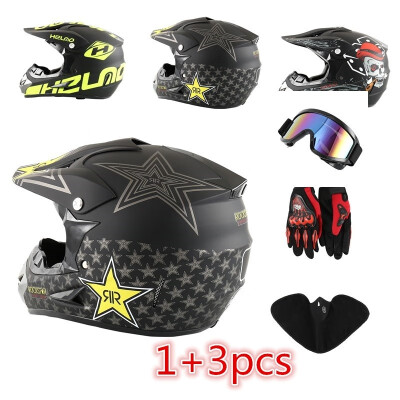 

3 Styles Racing Helmet Motocross Downhill Kit Off-road Mountain Full Face Motorcycle Helmet Kit