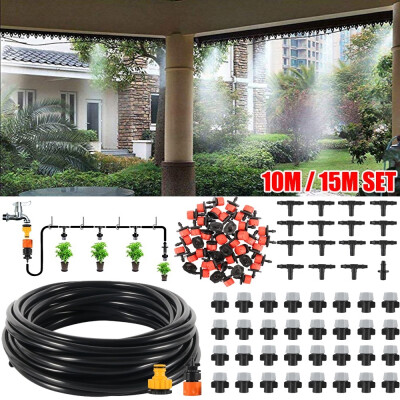 

1015M SET Garden Patio Misting Cooling System Water Automatic Mist Nozzle for Yard Garden Outdoor