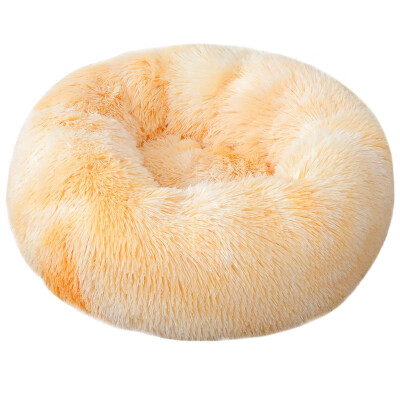 

Winter Warm Round Plush Cat Bed House Soft Long Plush Cat Bed Best Dog Bed For Small Dogs Cats Nest Sleeping Pet Bed Puppy Mat