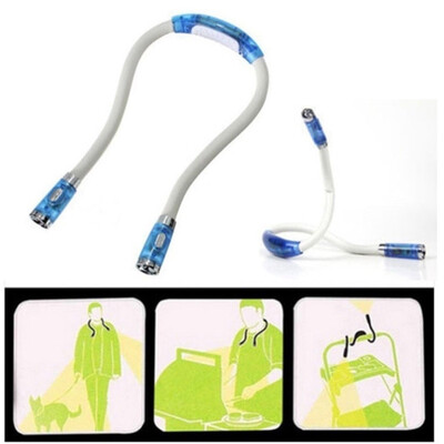 

Portable Huglight Hands Free LED Flexible Light Over Neck Book Reading Lamp