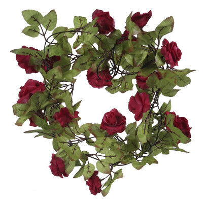 

Willstar Artificial Flowers Rose Ivy Vine Wedding Decor Real Touch Silk Flower Garland String With Leaves for Home Hanging Decor