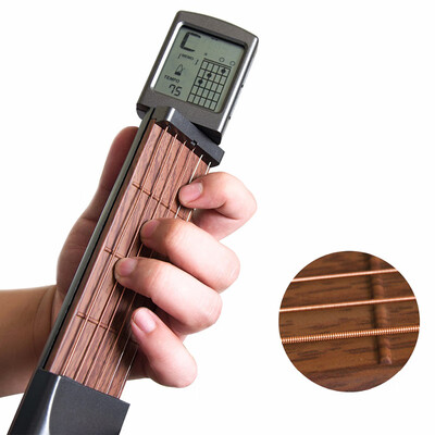 

New Pocket Guitar Chord Trainer Beginner Practice ToolPortable with a Rotatable Chords Chart Screen