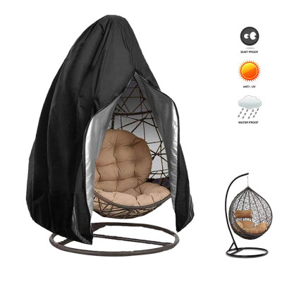 

Hanging Swing Chair Protector Egg Cover With Zipper Waterproof Outdoor Rain UV Sun Rattan