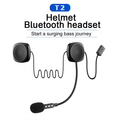 

New T2 Motorcycle Helmet Bluetooth Headset Automatically Answer Phone