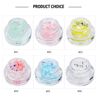 

Beauty HANDAIYAN Cosmetic Charming Fairy Colorful Glitter Gel Holographic Chunky Glitter Highlight Eyeshadow Makeup Accessories fo