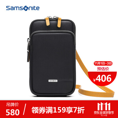 

Samsonite IN-COLOR Mens Convenient Mobile Phone Bag Multifunction Casual Fashion Bag TL809005 Black