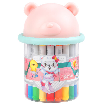 

TRUECOLOR 24 color barrel students can be washed crystal color stick children rotating oil pastels crayon painting pen