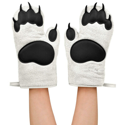 

Durable Heat BBQ Grill Oven Glove Resistant Silicone Kitchen Cute Animal Hand Anti-scald Cooking Gloves Kitchen Tools