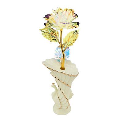 

24k Gold Real Rose Fake Flower Colorful LED Light Artificial Flowers Home Garden Bouquet Wedding Birthday Valentine\s Day Gifts